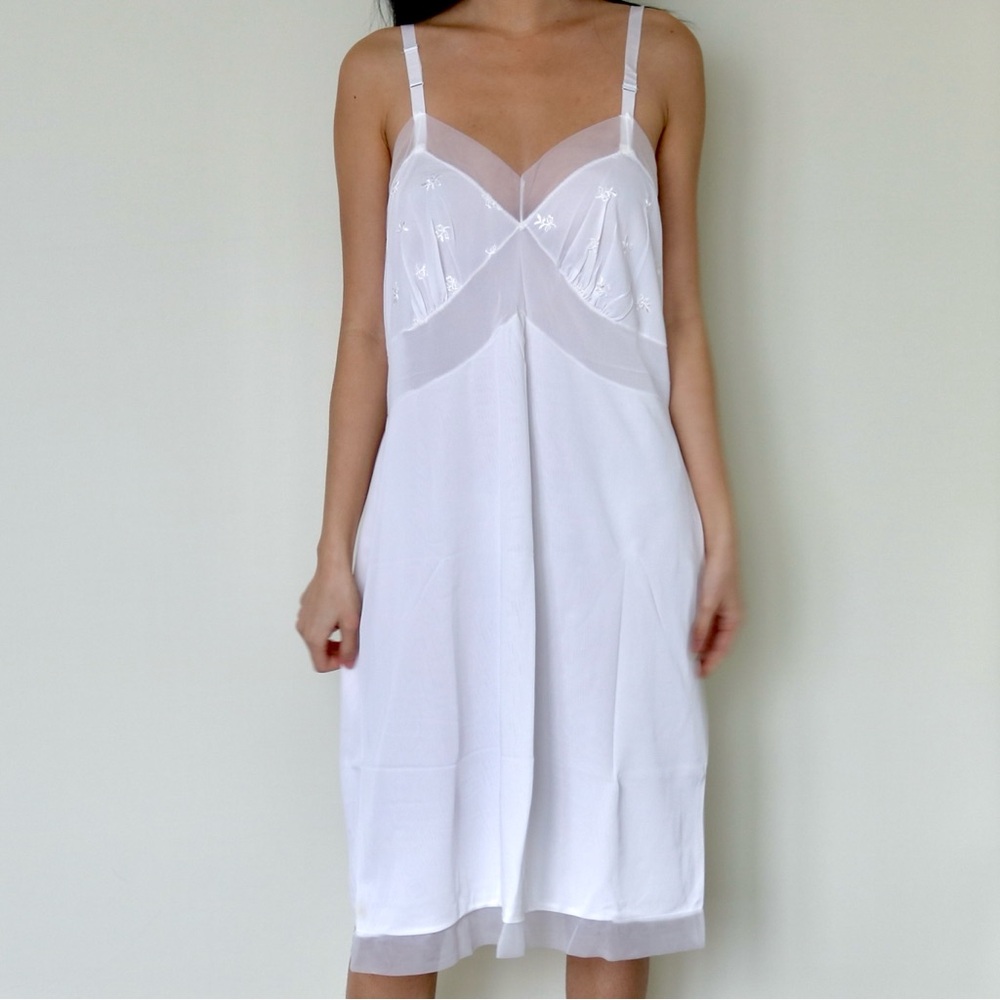 Vintage Bridal Slip White Women's Chemise